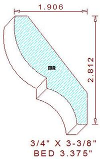 Bed Mould 3-3/8"