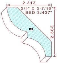 Bed Mould 3-7/16" Bed Mould 3-7/16"