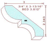 Bed Mould 3-13/16" Bed Mould 3-13/16"