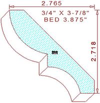 Bed Mould 3-7/8" Bed Mould 3-7/8"