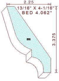 Bed Mould 4-1/16" Bed Mould 4-1/16"