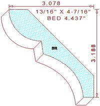 Bed Mould 4-7/16" Bed Mould 4-7/16"