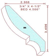 Bed Mould 4-1/2" Bed Mould 4-1/2"