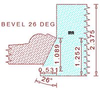 26 Degree Back Bevel Cutter