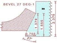 27 Degree Back Bevel Cutter - 1 27 Degree Back Bevel Cutter - 1