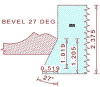 27 Degree Back Bevel Cutter 27 Degree Back Bevel Cutter