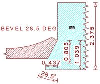 28.5 Degree Back Bevel Cutter 28.5 Degree Back Bevel Cutter
