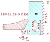 28.5 Degree Back Bevel Cutter