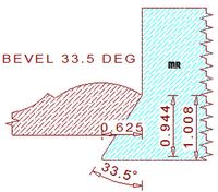 33.5 Degree Back Bevel Cutter - 1 33.5 Degree Back Bevel Cutter - 1