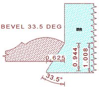 33.5 Degree Back Bevel Cutter - 1