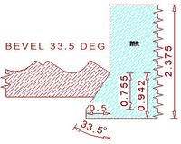 33.5 Degree Back Bevel Cutter 33.5 Degree Back Bevel Cutter
