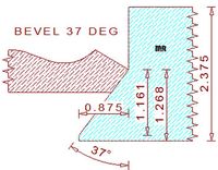 37 Degree Back Bevel Cutter 37 Degree Back Bevel Cutter