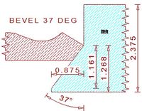 37 Degree Back Bevel Cutter