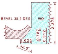 38.5 Degree Back Angle Cutter