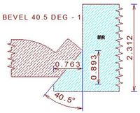 40.5 Degree Back Bevel Cutter - 1 40.5 Degree Back Bevel Cutter - 1