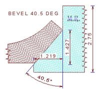 40.5 Degree Back Bevel Cutter 