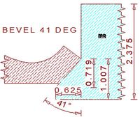 41 Degree Back Bevel Cutter 41 Degree Back Bevel Cutter
