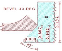 43 Degree Back Bevel Cutter 43 Degree Back Bevel Cutter