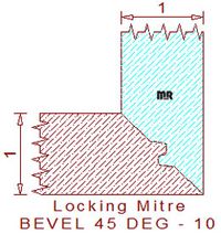 45-Degree Lock Miter Joint - 10 45-Degree Lock Miter Joint - 10