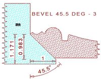45.5 Degree Back Bevel Cutter - 3 45.5 Degree Back Bevel Cutter - 3