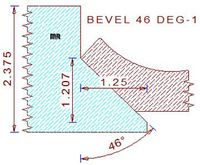 46 Degree Back Bevel Cutter - 1 46 Degree Back Bevel Cutter - 1