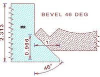 46 Degree Back Bevel Cutter