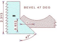 47 Degree Back Bevel Cutter 47 Degree Back Bevel Cutter