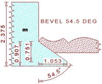 54.5 Degree Back Bevel Cutter