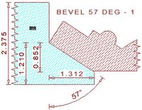 57 Degree Back Bevel Cutter - 1 57 Degree Back Bevel Cutter - 1