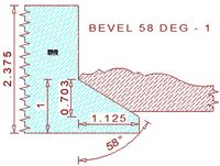 58 Degree Back Bevel Cutter - 1 58 Degree Back Bevel Cutter - 1