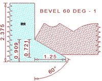 60 Degree Back Bevel Cutter - 1 60 Degree Back Bevel Cutter - 1