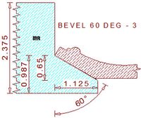 60 Degree Back Bevel Cutter - 3 60 Degree Back Bevel Cutter - 3