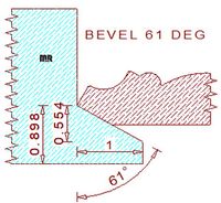 61 Degree Back Bevel Cutter 61 Degree Back Bevel Cutter