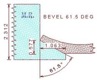 61.5 Degree Back Bevel Cutter 61.5 Degree Back Bevel Cutter