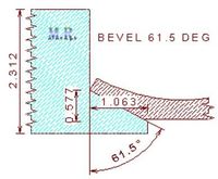 61.5 Degree Back Bevel Cutter