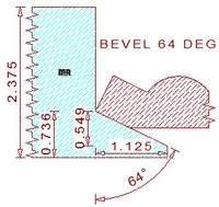 64 Degree Back Bevel Cutter 64 Degree Back Bevel Cutter