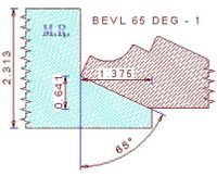 65 Degree Back Bevel Cutter - 1 65 Degree Back Bevel Cutter - 1