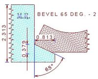 65 Degree Back Bevel Cutter - 2 65 Degree Back Bevel Cutter - 2