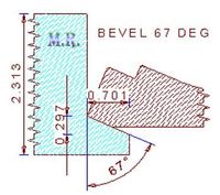 67 Degree Back Bevel Cutter 67 Degree Back Bevel Cutter