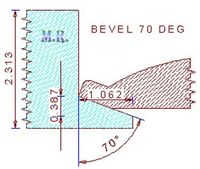 70 Degree Back Bevel Cutter