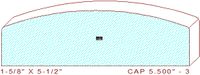 Partition/Wall Cap 5-1/2" - 3