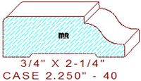 Door/Window Casing 2-1/4" - 40 Door/Window Casing 2-1/4" - 40