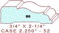 Door/Window Casing 2-1/4" - 52 Door/Window Casing 2-1/4" - 52