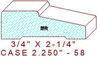 Door/Window Casing 2-1/4" - 58 Door/Window Casing 2-1/4" - 58