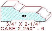 Door/Window Casing 2-1/4" - 6 Door/Window Casing 2-1/4" - 6