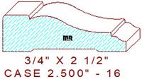 Door/Window Casing 2-1/2" - 16 Door/Window Casing 2-1/2" - 16