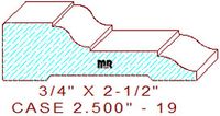Door/Window Casing 2-1/2" - 19 Door/Window Casing 2-1/2" - 19