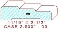 Door/Window Casing 2-1/2" - 33 Door/Window Casing 2-1/2" - 33