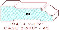 Door/Window Casing 2-1/2" - 45 Door/Window Casing 2-1/2" - 45