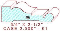 Door/Window Casing 2-1/2" - 61 Door/Window Casing 2-1/2" - 61